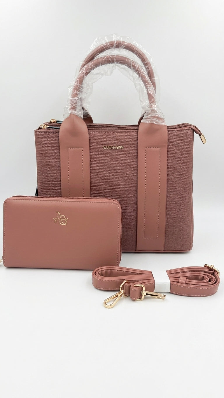 Cartera + billetera Estructurada Athena Bag Pink