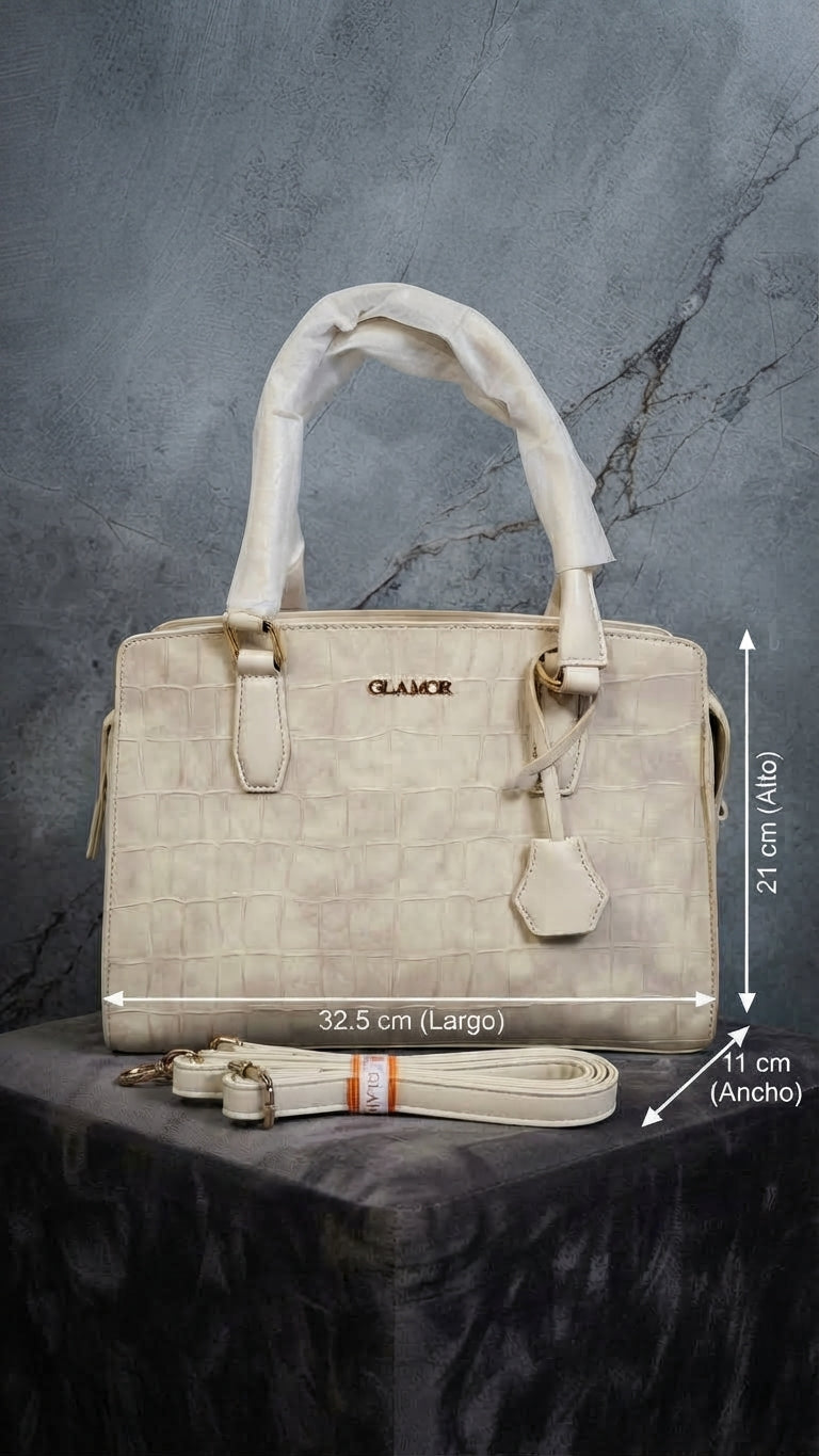 Cartera estructurada GLAMOR Pale Prim