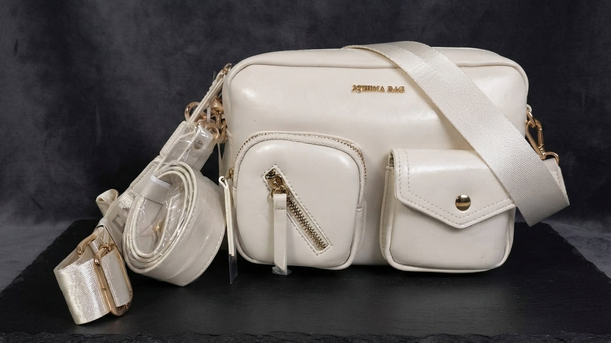 Morral Athena Bag White/ Black - Premium