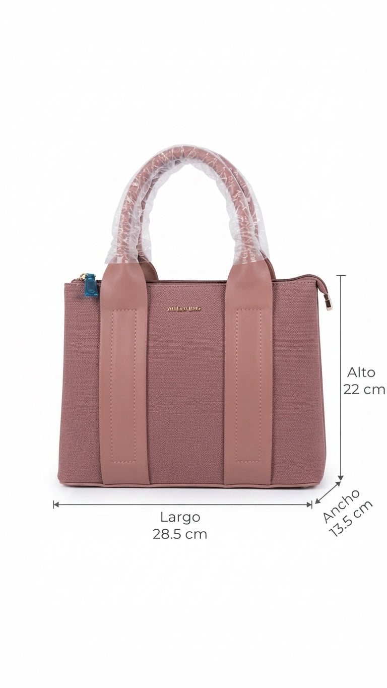 Cartera + billetera Estructurada Athena Bag Pink