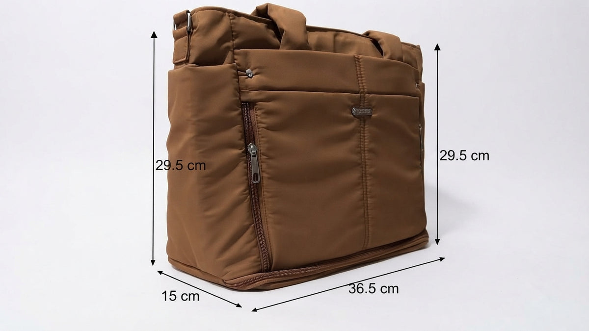 Puffer con compartimento extensible en 8 cm